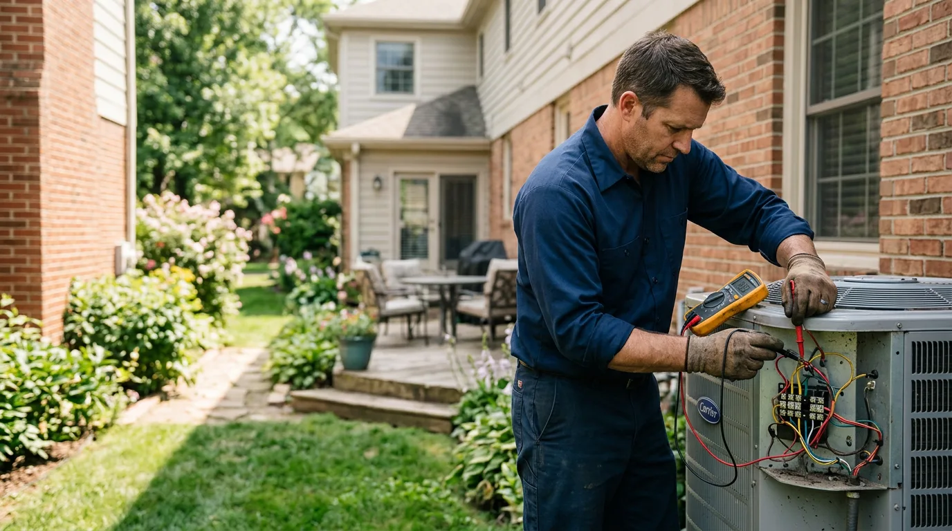 HVAC technician working near Cedar Springs, MI